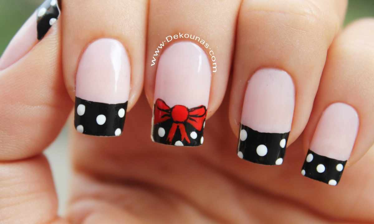 How to draw bow on nails