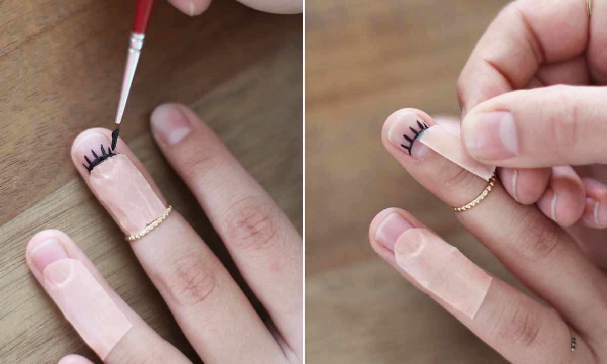 How to make the drawing on nails