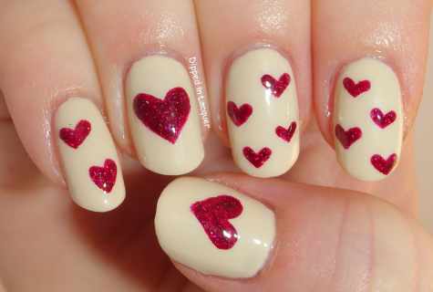 Master class of design of nails by St. Valentine's Day