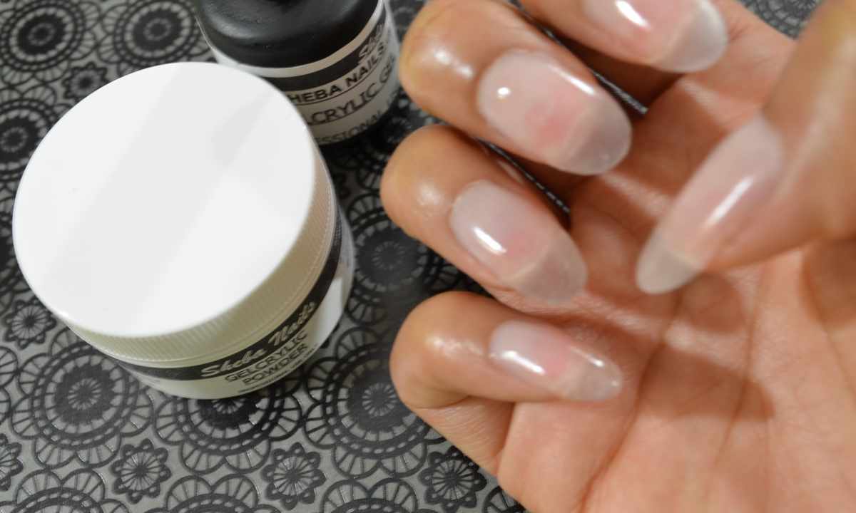 How to do nail extension by acrylic