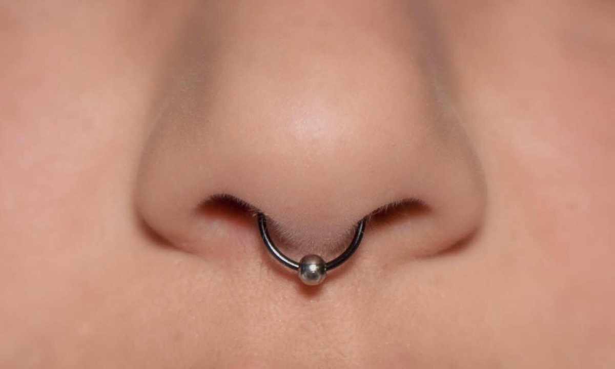 How to insert into nose earring with hook