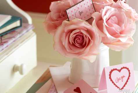 How to present pink roses
