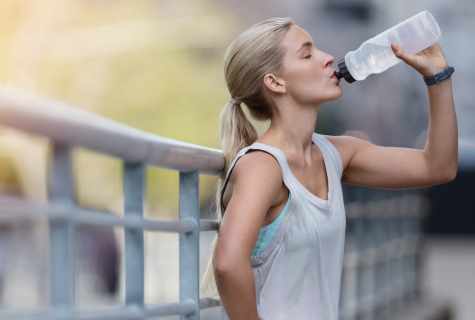 How to drink during the trainings