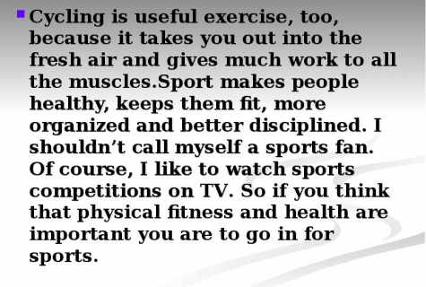 The sport is useful to all