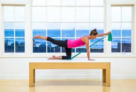 Set of exercises Pilates for beginners