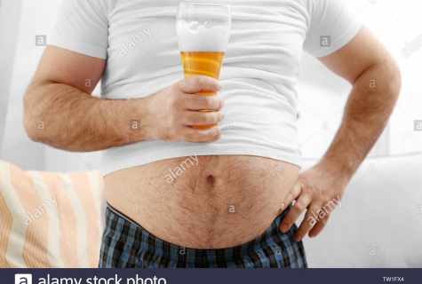 How to gather in the beer stomach at men