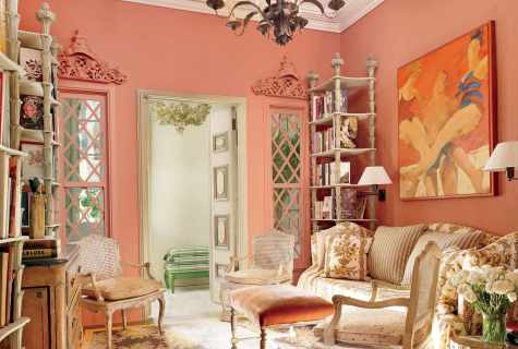 Interior in peach color
