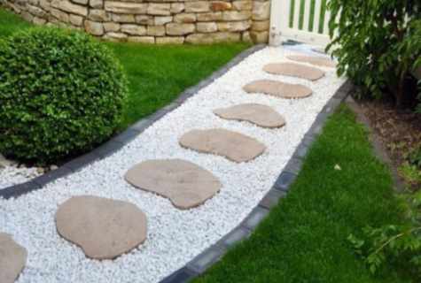 How to trim with stone garden paths