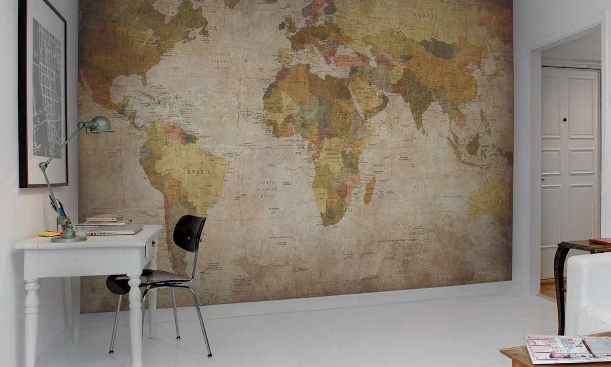The map in interior. Five simple ideas