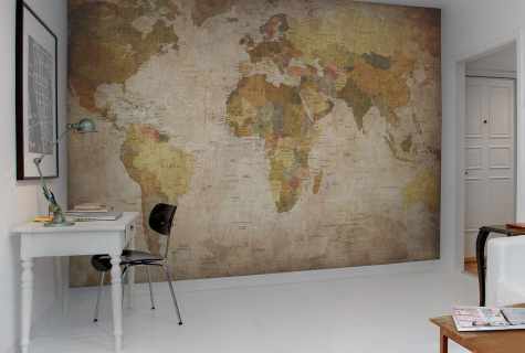 The map in interior. Five simple ideas