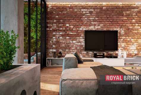 Brick wall in interior - ways and options of registration in various styles