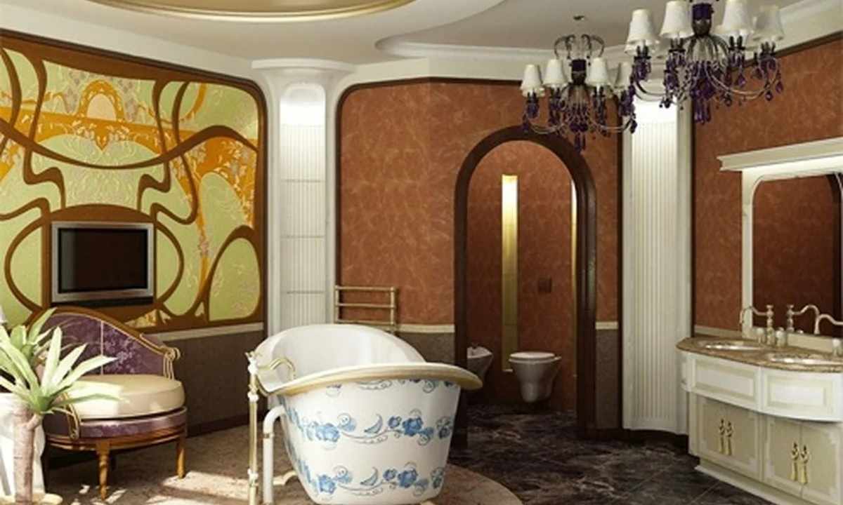 Style of art nouveau (modernist style) in interior