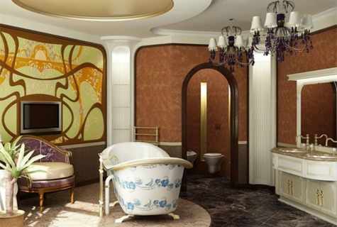 Style of art nouveau (modernist style) in interior