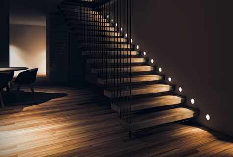 Ladder illumination in interior