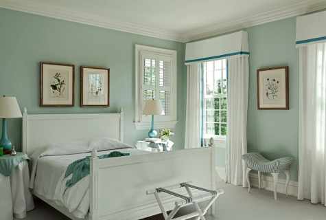 Mint wall-paper: application and combination in interior