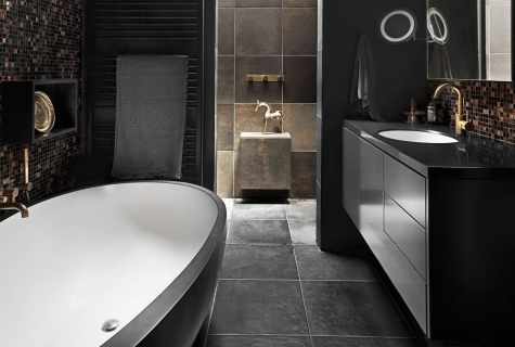 Black color in the bathroom: gloomy or elegantly?