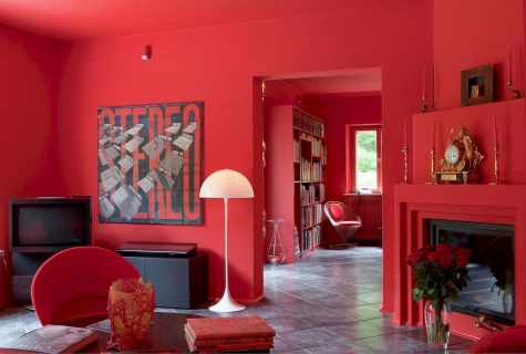 Interior in red tones