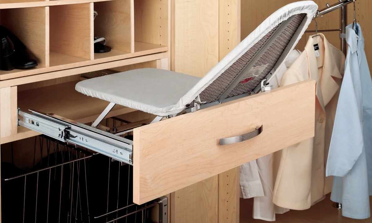 Where to allocate the space for storage of ironing board