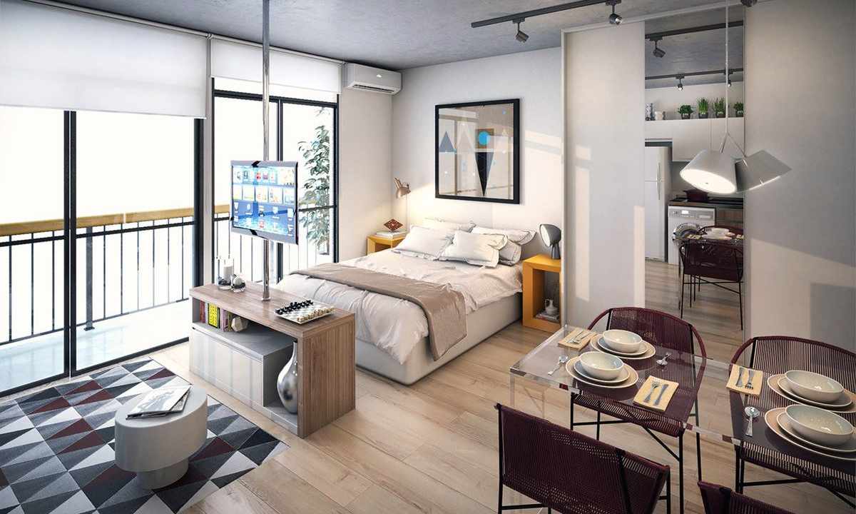 How to equip the one-room apartment: economy of space