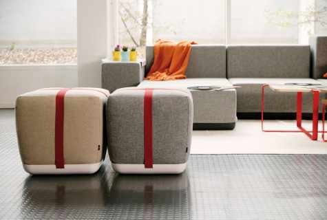Padded stools bags in interior