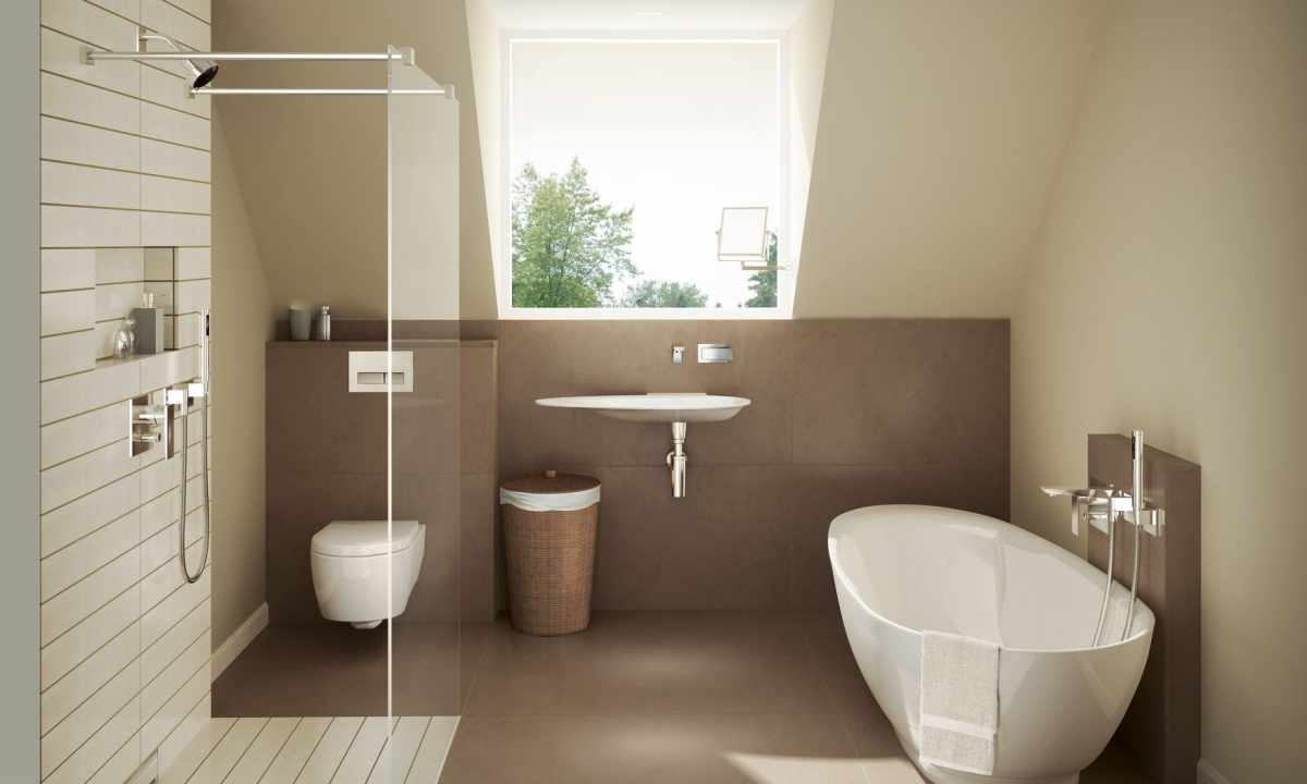How to issue interior of the bathroom combined with toilet
