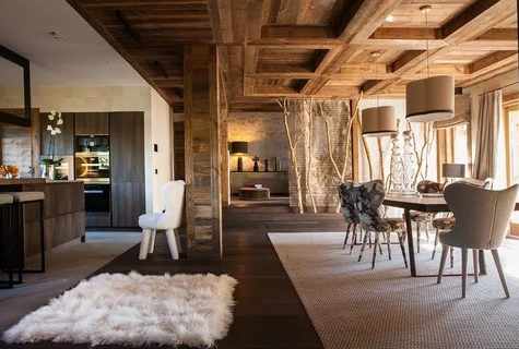 Style of chalet in interior