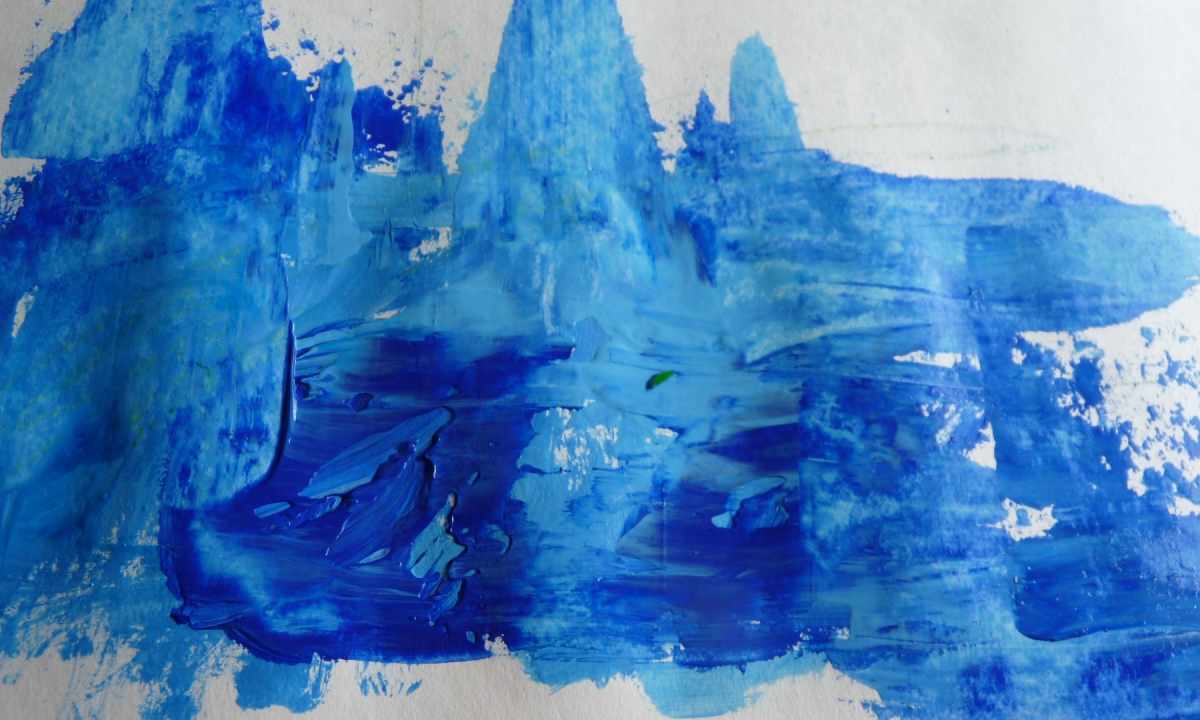 How to paint with blue