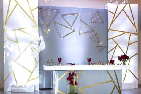 Geometrical decor in registration of wedding
