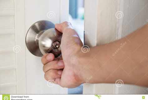 How to open door to the bathroom if has jammed it