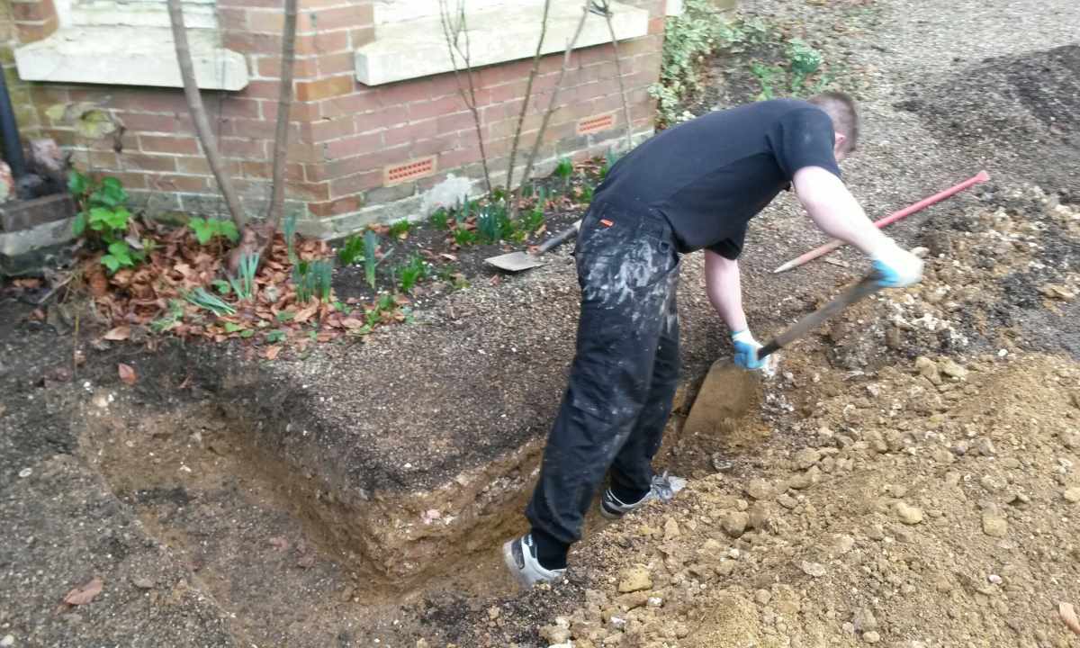 As it is correct to dig out trench