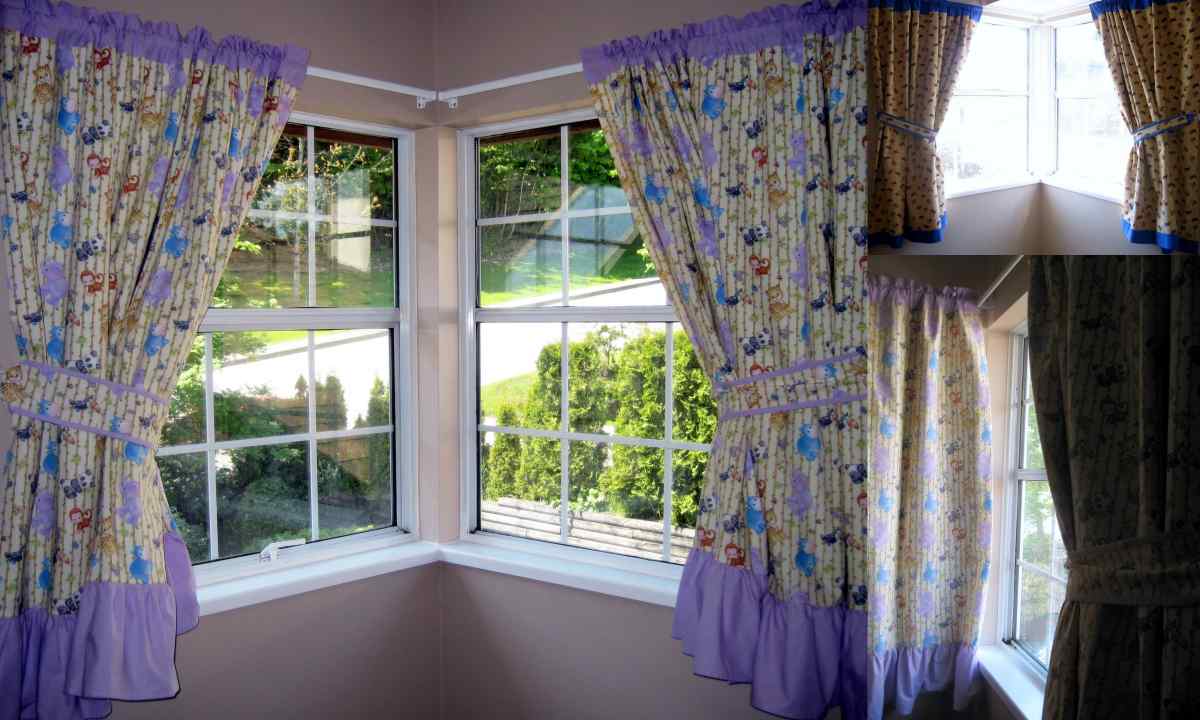 How to sew curtains on windows
