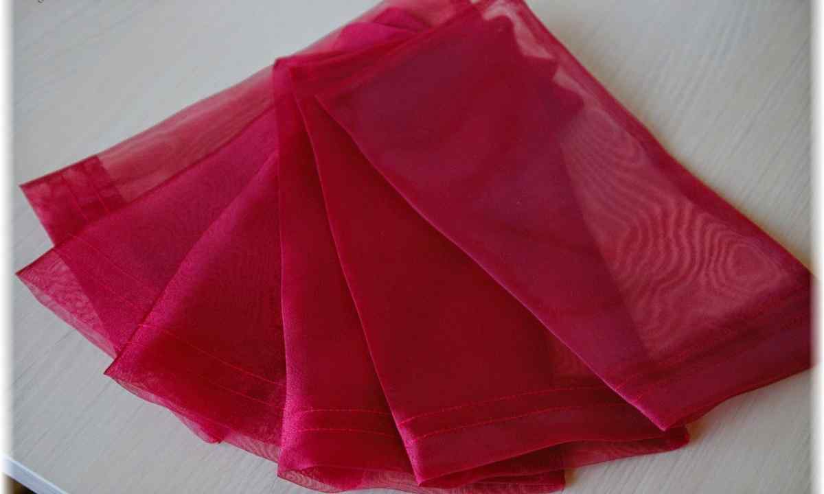 How to sew curtains from organza