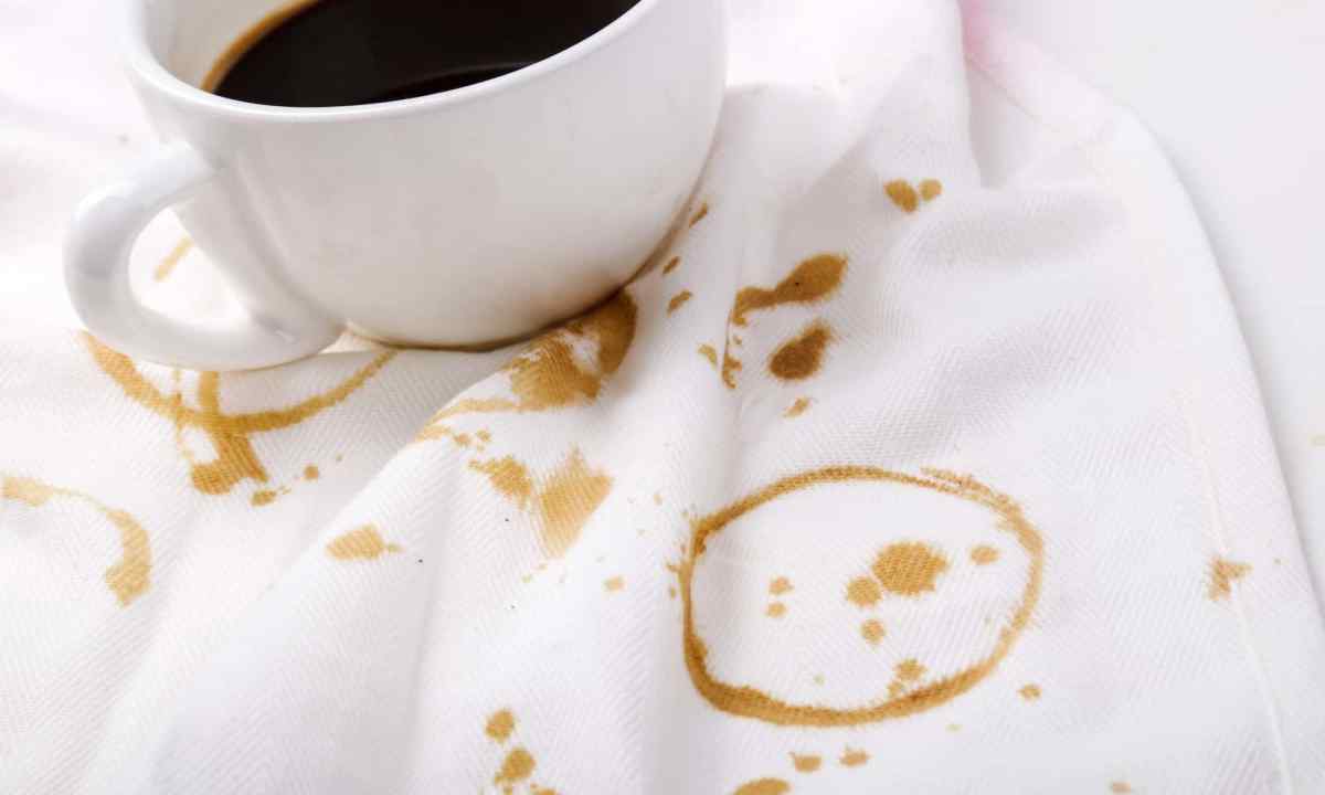 How to wash coffee from fabric