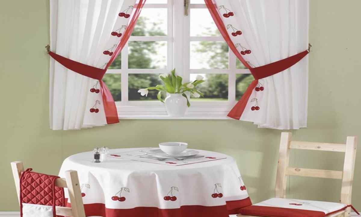 We select curtains for kitchen
