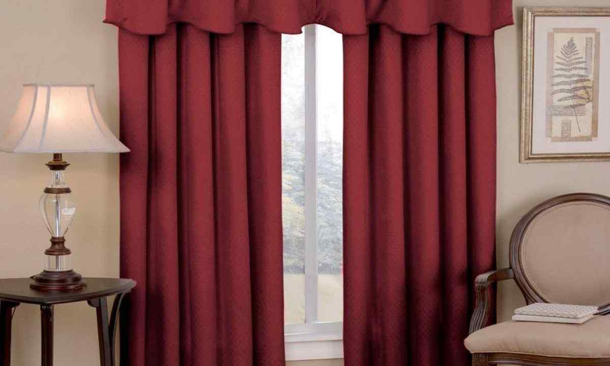 Curtains of color of wenge in interior
