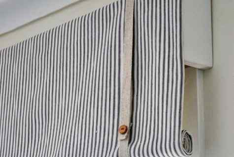 How to sew rolled curtain