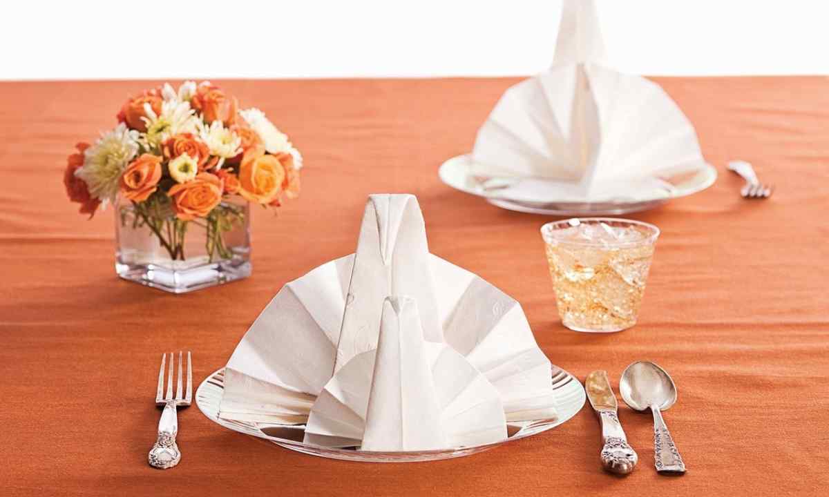How to put napkins for table layout
