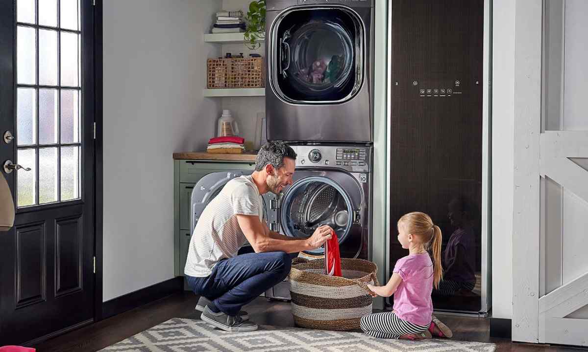 The washing machine which is built in under table-top