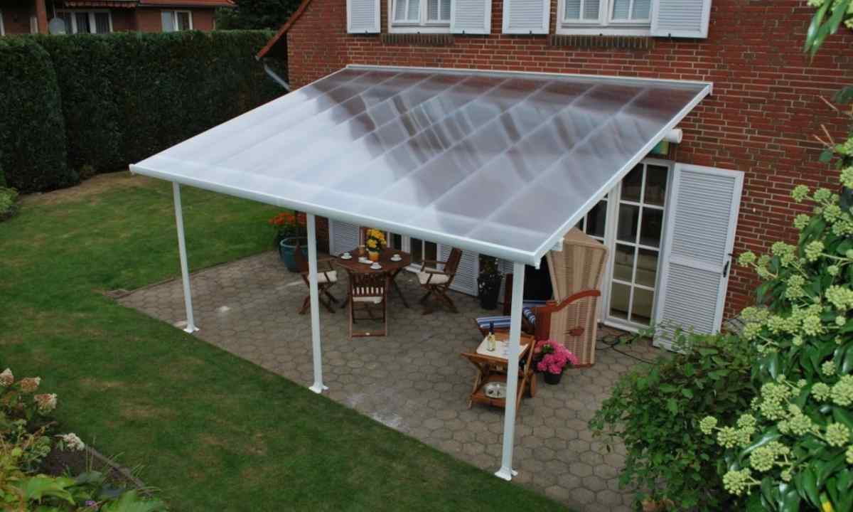 How to make gazebo from polycarbonate with own hands