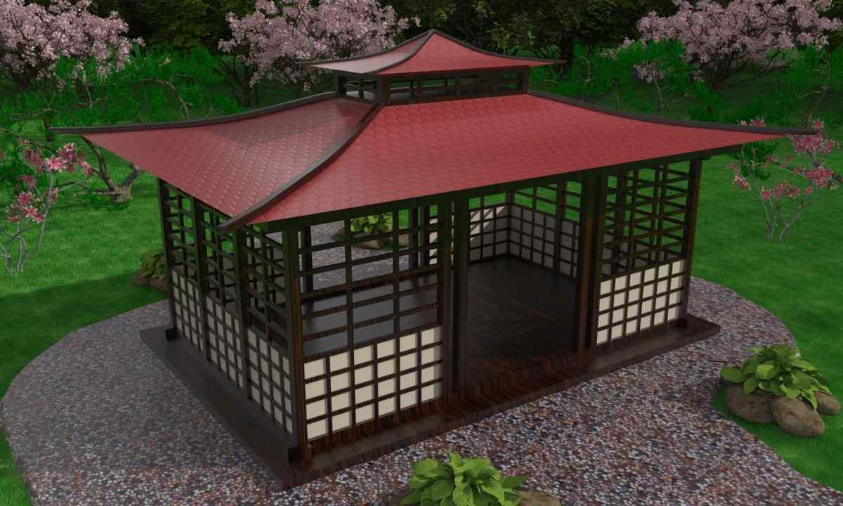 How to put the Japanese gazebo at the dacha