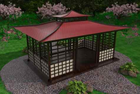 How to put the Japanese gazebo at the dacha