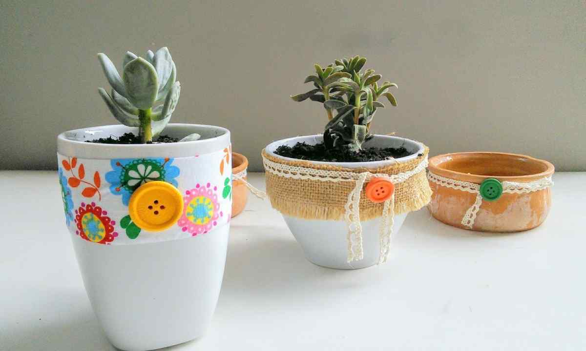How to decorate flowerpots