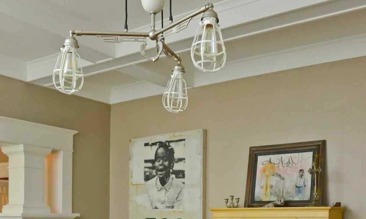 How to hang up chandelier on stretch ceiling