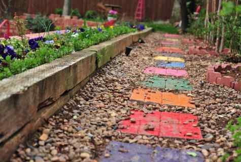 How to make tile for garden paths with own hands