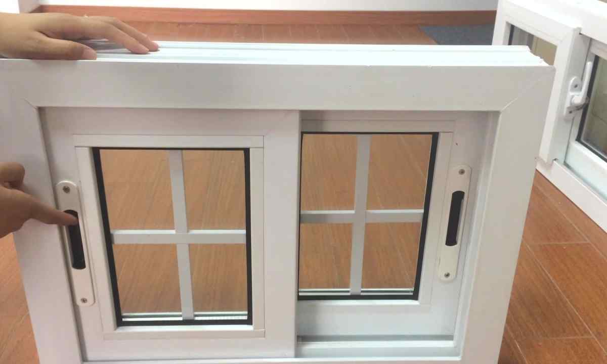 Mounting of the PVC plastic windows