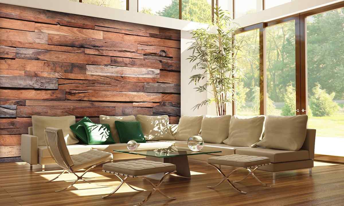 For admirers of what style - wooden wall-paper