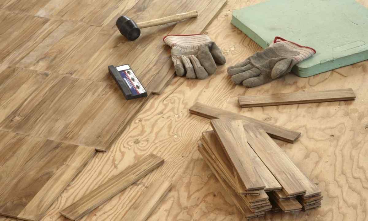 How to make laying of plywood on wooden floor under linoleum