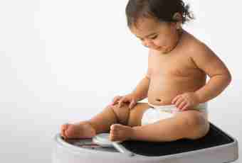 Norm of an increase of weight at newborns on months