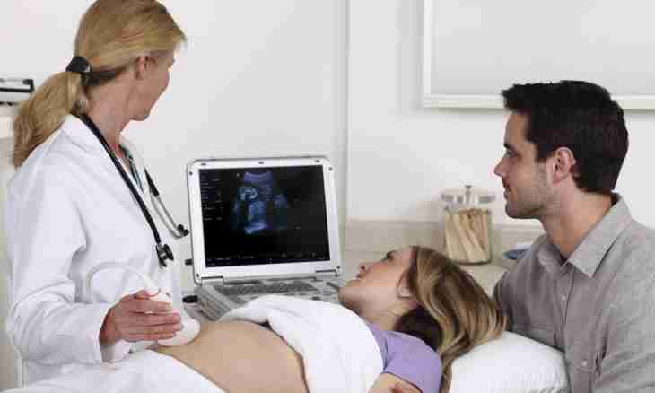As on ultrasonography to determine the child's weight