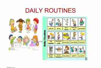 Approximate daily routine for the child from 1 to 3 years